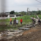 La estructura que se vino abajo tiene aproximadamente 50 metros de longitud.