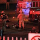 Fotografía de los cuerpos de migrantes fallecidos durante un incendio en las instalaciones del Instituto Nacional de Migración (INM), la noche del 27 de marzo de 2023, en Ciudad Juárez, Chihuahua (México).