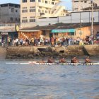 Los integrantes de ADN en una de las llegadas de ediciones pasadas tras remar las 49 millas náuticas.