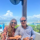 La actriz con Aldo De Genna.