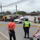 El pesado vehículo perdió los frenos en el norte de Ambato.