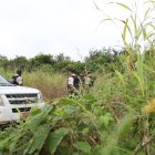 Policías arribaron al sector donde hallaron al hombre descuartizado.