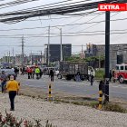 Así quedaron los vehículos afectados por el atentado en Durán.