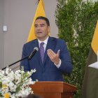 Durante su intervención, en la ceremonia de posesión, Yúnez habló de los cuatro ejes que marcarán el periodo 2023-2027.