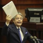 Guillermo Lasso durante el juicio político.
