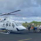 Luego de llegar a la isla Isabela, el afectado fue trasladado de inmediado en helicóptero hasta el hospital de San Cristóbal.