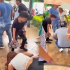 El menor se desesperó al ver a su mamá sangrando. Ni su herida en la pierna le interesaba, solo ella.