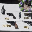 Parte de las evidencias presentadas en la rueda de prensa de la Policía, la mañana de este viernes 19 de mayo de 2023.