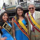 Marcos Hidalgo cuando fue declarado padrino de los ecuatorianos en un desfile en Nueva York.