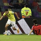 Kendry Páez durante una acción de juego