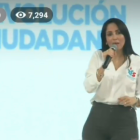 Luisa González, en la convención de Revolución Ciudadana este sábado 10 de junio.