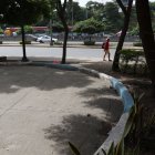 El crimen ocurrió junto al bordillo de una jardinera del sector.