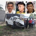 Los cuatro fallecidos se movilizaban en una camioneta blanca.