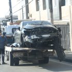 El auto accidentado, en el caso en que estaría involucrado Juan Carlos Izquierdo.
