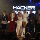 Los panelistas de Los Hackers de la Farándula en la gala de premiación