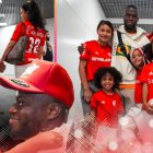 Enner y sus amores, todos con la camiseta Valencia del Internacional.