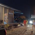 La vivienda donde se produjo el doble crimen. Policía llegó al lugar.