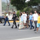José Ignacio Zambrano, el conductor que arrolló a un abuelo y a sus nietos, estuvo resguardado por policías y acompañado de su abogado. La conductora de la camioneta también estuvo presente,
