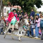 Aníbal Amagua llegó disfrazado de la India María y fue la atracción del público.