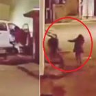 Momento en que intentan secuestrar a la familia al suroriente de Quito