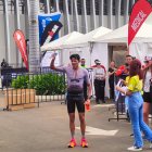 Andrés Matute, tras obtener el primer lugar del Ironman 70.3 en Manta.
