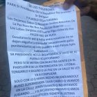 El panfleto con las amenazas.