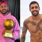Una influencer brasileña asegura que Neymar (i) tuvo relaciones íntimas con el surfista Pedro Scooby (d).