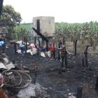 La única edificación que quedó parada tras el incendio es el baño. En este cuarto se escondió el can que murió asfixiado.
