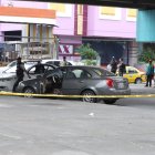 El auto en que iba la decana.