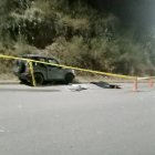 El auto implicado en el accidente.