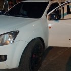 Las víctimas se movilizaban en esta camioneta.