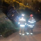 En Azuay se registró un vuelco de vehículo.