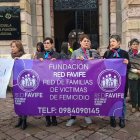 Grupos feministas realizan plantón ante una posible liberación.