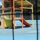 El parque acuático en la avenida Barcelona, suroeste porteño, no está operativo.