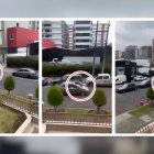 El martes 22 de agosto de 2023, un hombre fue grabado mientras estaba sobre el vehículo de un grupo de antisociales, en Quito.