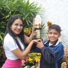 El niño que ganó la competencia de matemáticas.