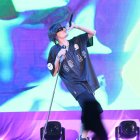 Danny Ocean cantó más de 20 temas en el Coliseo Voltaire Paladines Polo.