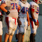 Jugadores de fútbol americano.