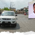 Bolívar Vera Peralta iba a bordo de este vehículo blanco cuando fue secuestrado.