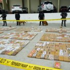 La sustancia estaba distribuida en paquetes dentro de barriles con puré de banano.