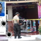 Édison Monar Torres (en el círculo) estaba cerca del centro comercial al que llegaron a disparar.  Recibió dos balazos y murió.