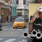 Roberto Bryan Valenzuela viajaba en este taxi  amarillo cuando lo interceptaron para matarlo.