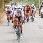 Natalia Vásquez durante una competencia en Europa con el equipo Matos Mobility-Optiria.