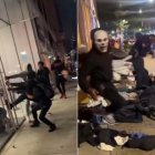 Algunos infractores fueron detenidos por la policía local, mientras otros reían y escapaban.