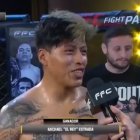 El luchador de MMA, Michael Estrada, tras una pelea en Perú.