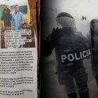 En el panfleto aparecen las imágenes de los uniformados.