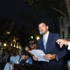 Aquiles Álvarez estuvo presente en el acto del 9 de Octubre.
