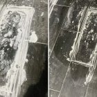 Evidencia de la silueta que hace alusión a la Santa Muerte.