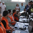 Los protestantes eran trabajadores que brindaron servicio durante el escrutinio de votos de los procesos electorales de 2023.