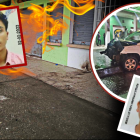 Policías acordaron la escena del hecho y evitaron que un tercer sospechoso sea quemado vivo.